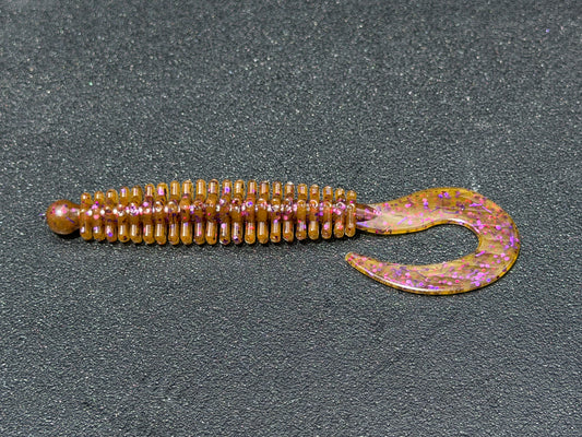 Soft Plastic Ribbed Worm